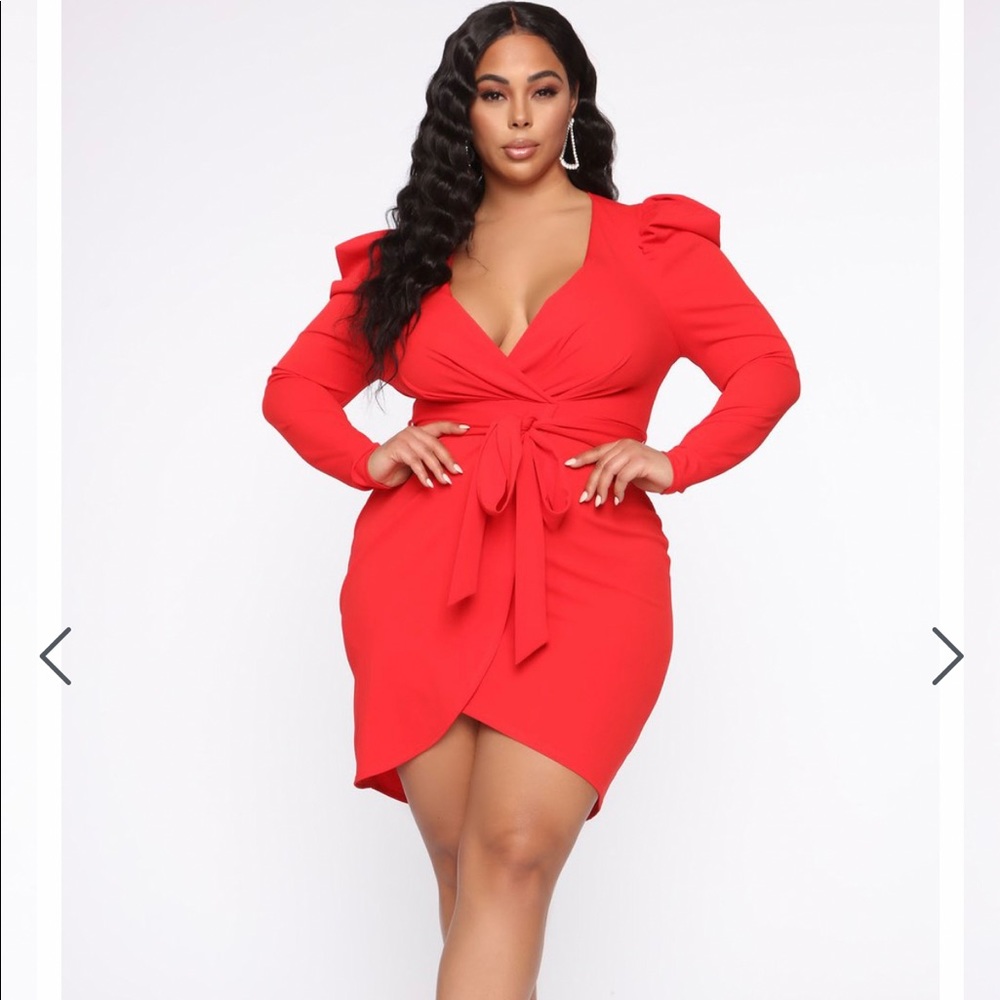 Red Long Sleeve dress 👗